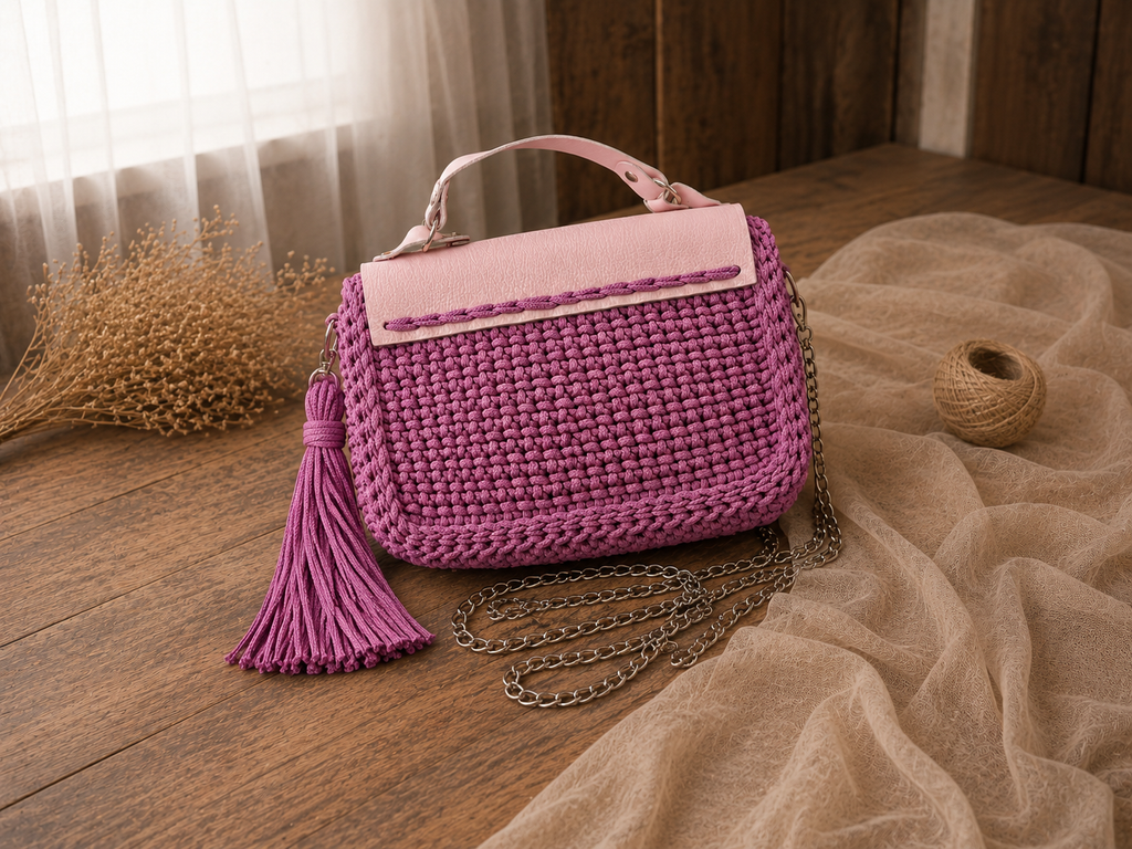 Éclat Lilas sac bandoulière lilas vue de face