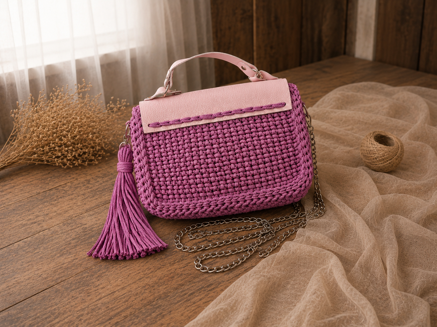 Éclat Lilas sac bandoulière lilas vue de face