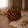 Fleur d Ambre sac cabas anses effet bois crochet fait main ArtemCréations