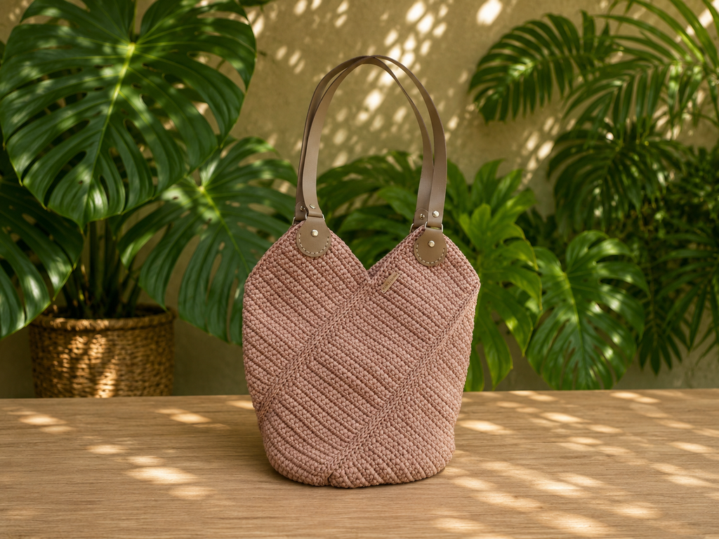 Inaya shopper bag crocheté vue de face