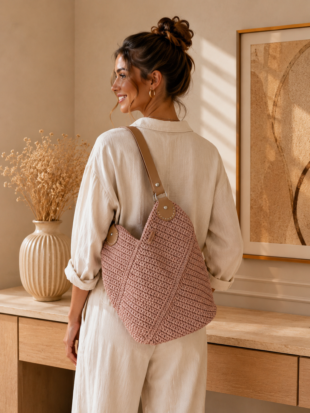 Inaya shopper bag crocheté pièce unique