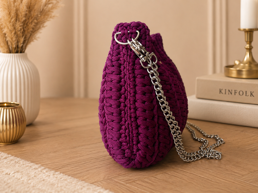 Aveline sac bandoulière vine rouge vue de face