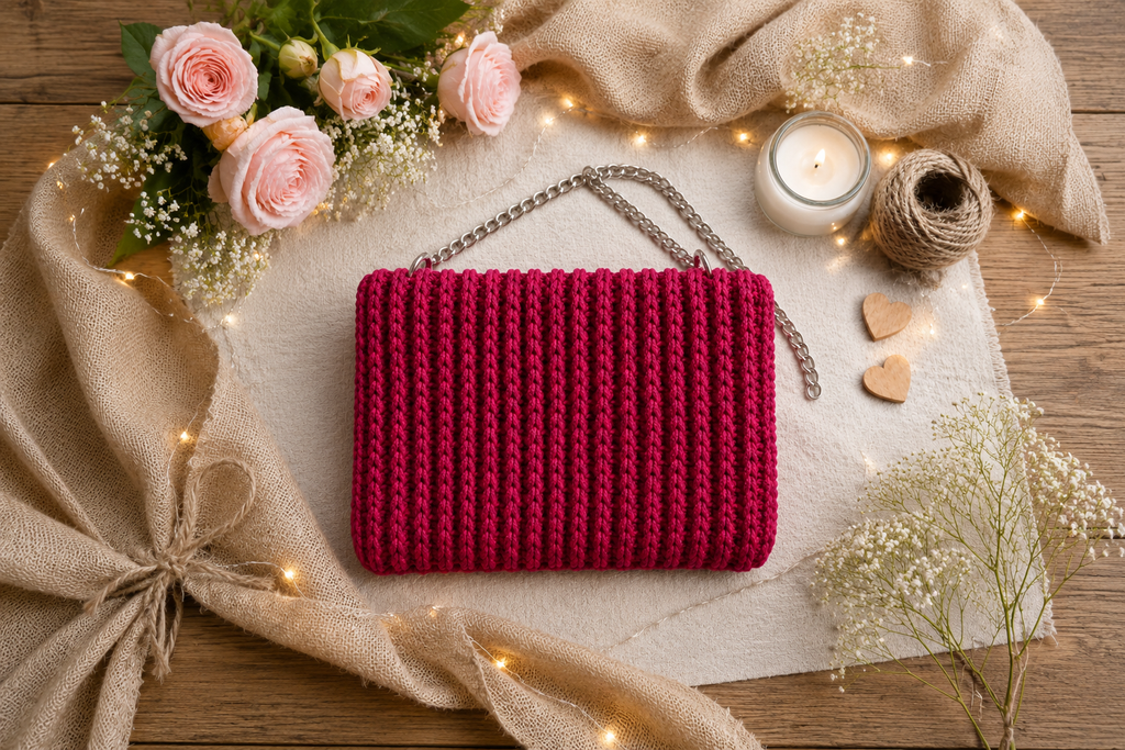 Rosabella pochette framboise intérieur et finitions