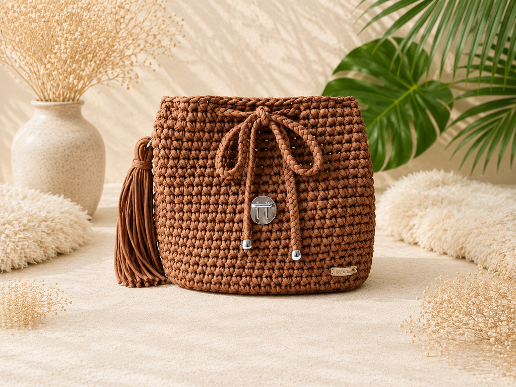 Miloé sac à dos marron cannelle détail crochet