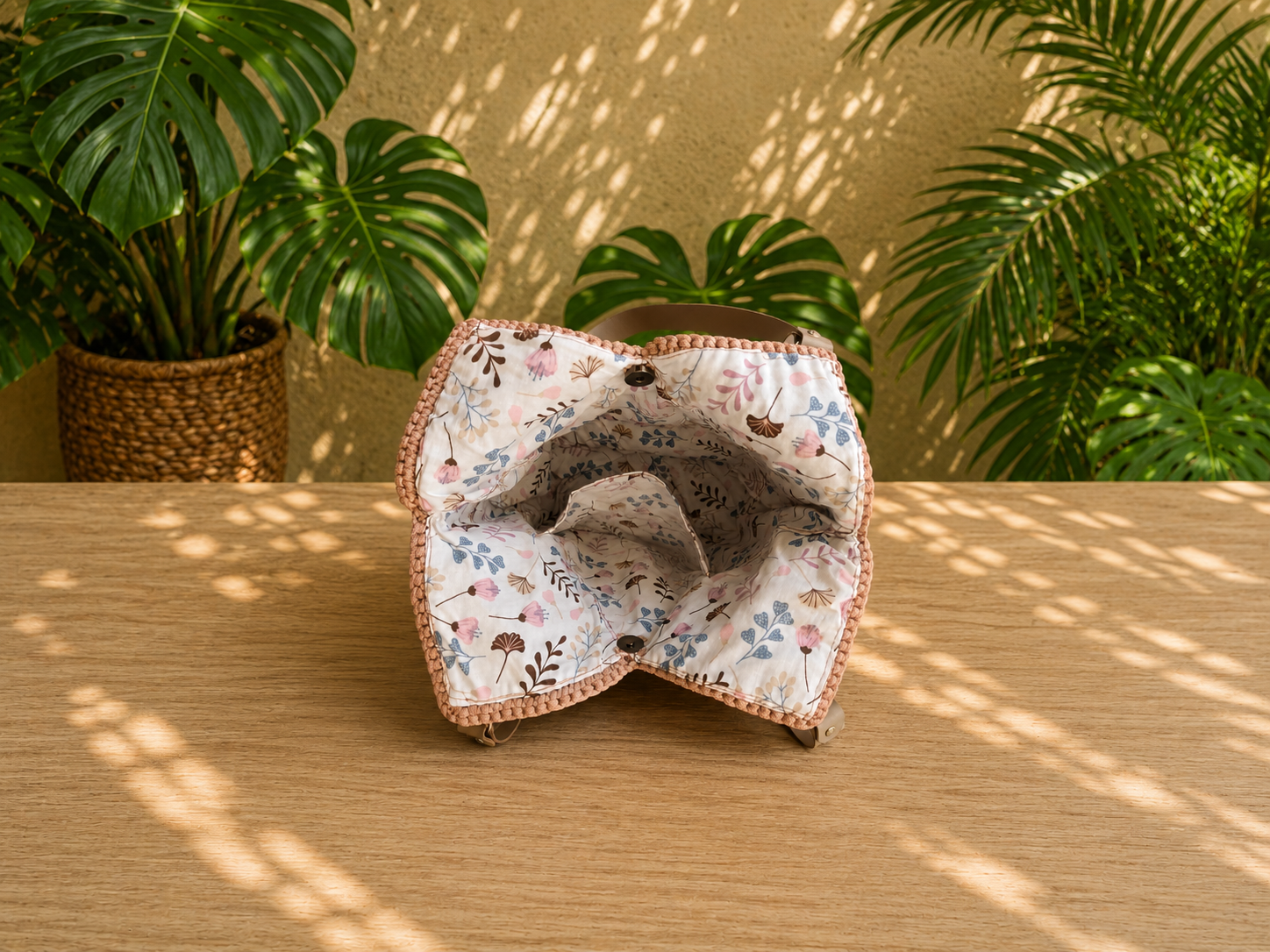 Inaya shopper bag détail anses cuir