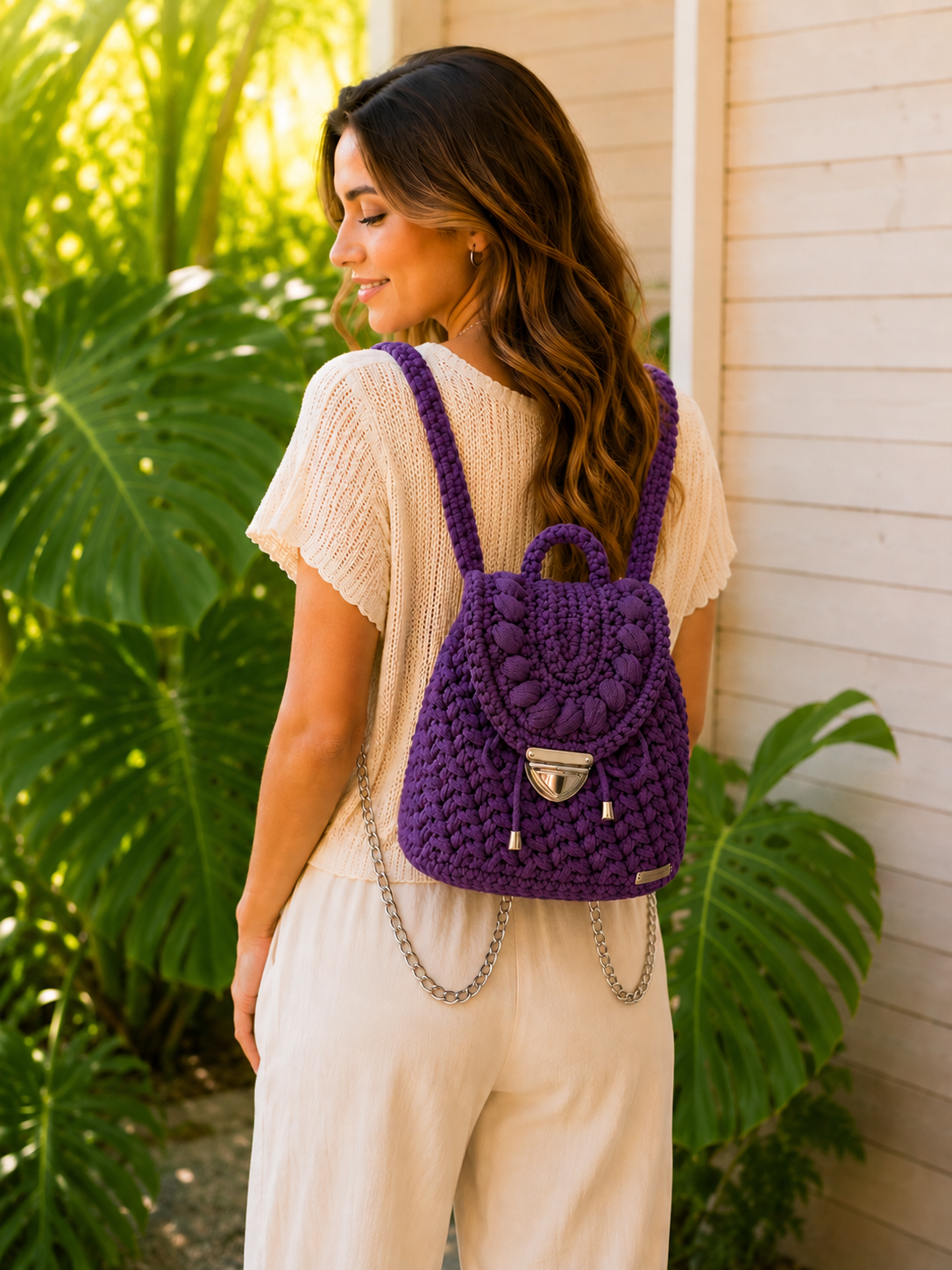 Violetta sac à dos bohème vue de face