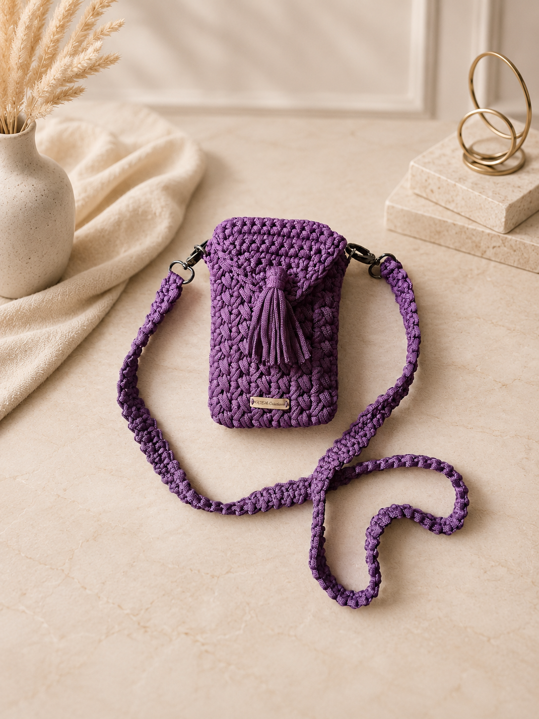 Iséa sac étui tendance crochet fait main ArtemCréations